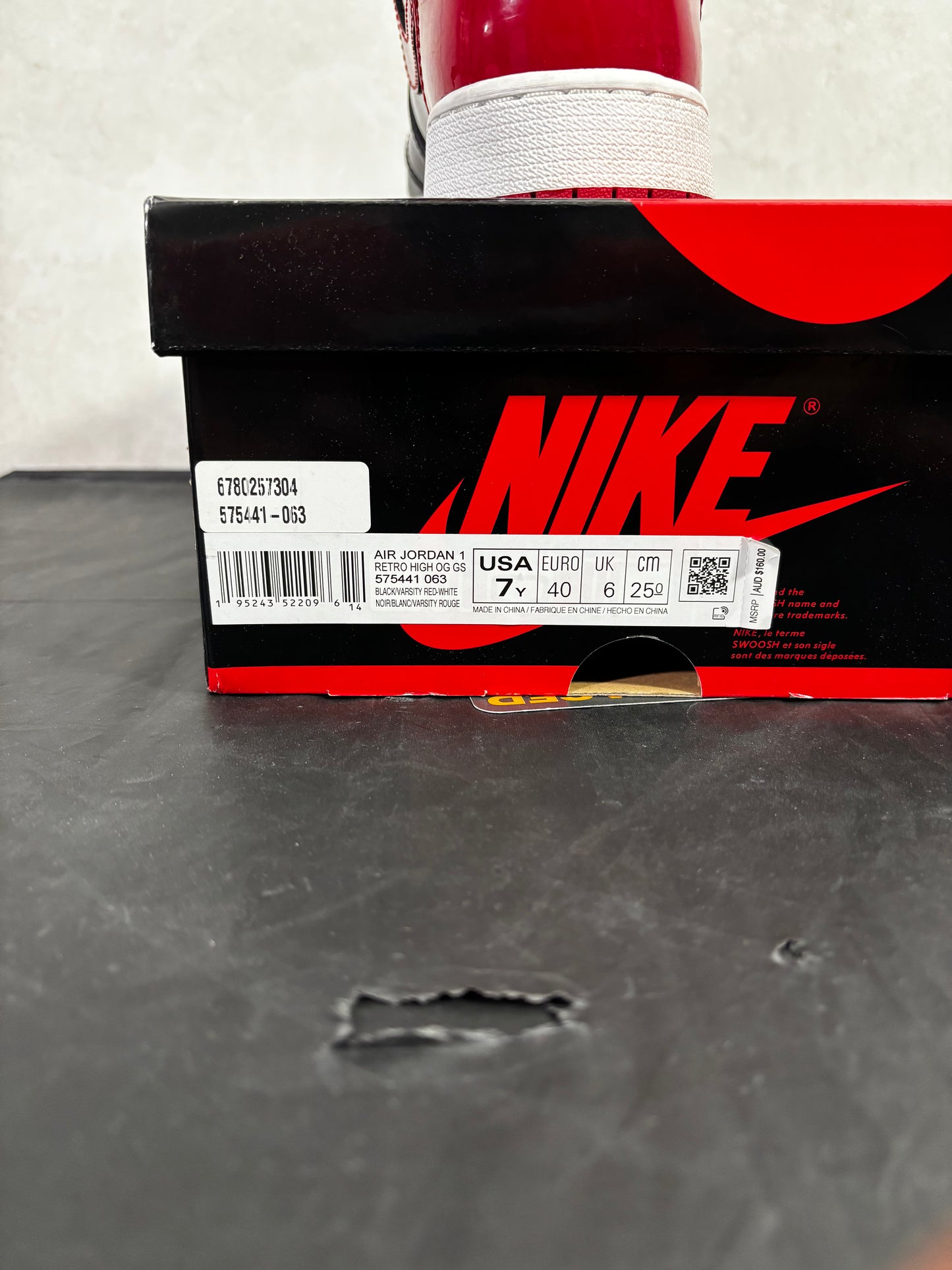 *Pre-Owned Jordan 1 'Patent Bred' GS