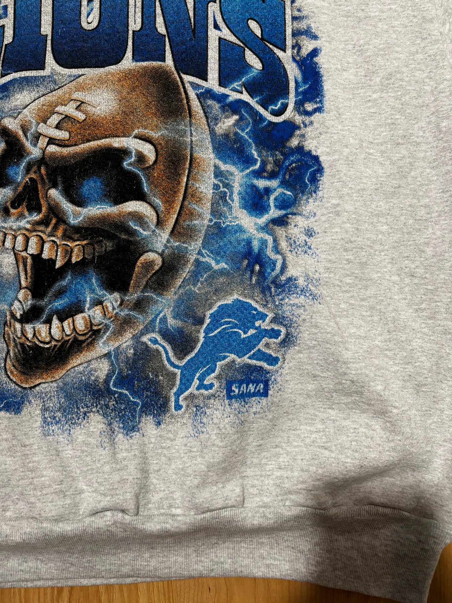 SANA Lions Skull Football Crew 'Ash Gray'